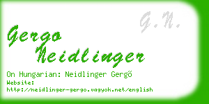 gergo neidlinger business card